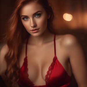 De geile rode bosnimf